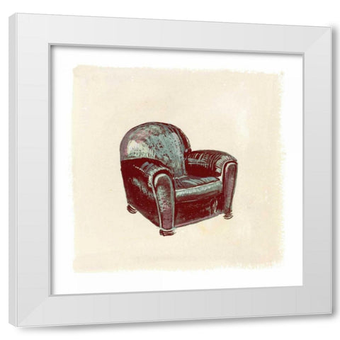 Frau Chair I White Modern Wood Framed Art Print by Nicholas, Debbie