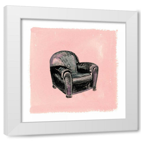 Frau Chair III White Modern Wood Framed Art Print by Nicholas, Debbie