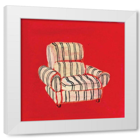 Stripes White Modern Wood Framed Art Print by Nicholas, Debbie