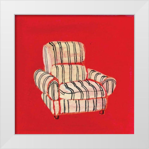Stripes White Modern Wood Framed Art Print by Nicholas, Debbie