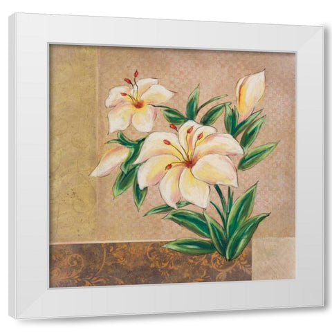 Spring Floral II White Modern Wood Framed Art Print by Osborne, Susan