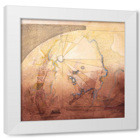 Map Adventures I White Modern Wood Framed Art Print by Osborne, Susan