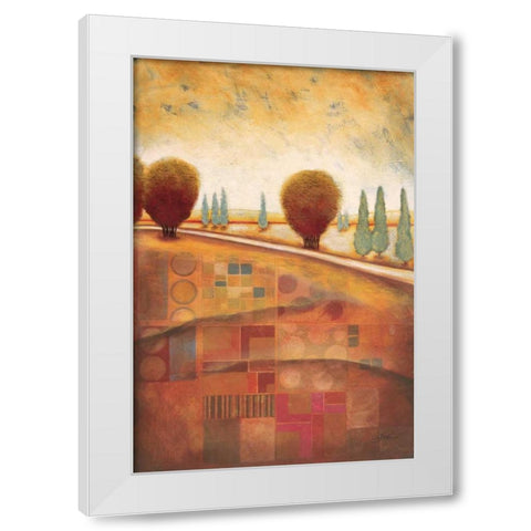 Quilted Landscape II White Modern Wood Framed Art Print by Osborne, Susan