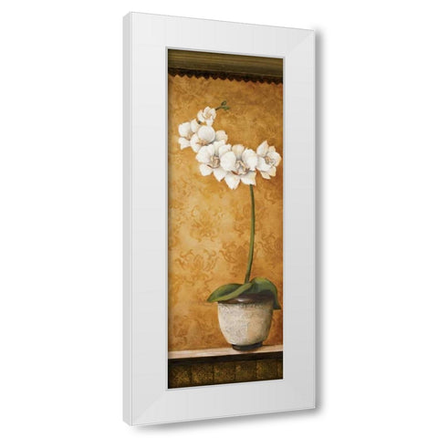 Hannas Orchids II White Modern Wood Framed Art Print by Osborne, Susan