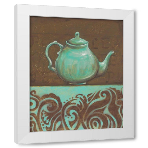 Tea Fusion I White Modern Wood Framed Art Print by Osborne, Susan