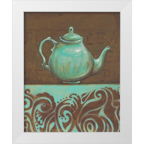 Tea Fusion I White Modern Wood Framed Art Print by Osborne, Susan