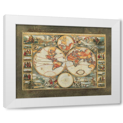 Old World View II White Modern Wood Framed Art Print by Osborne, Susan