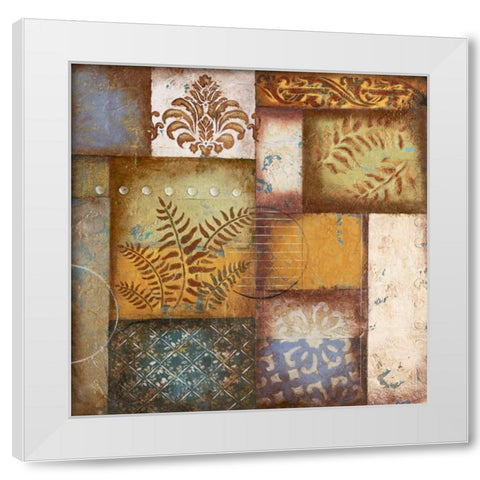 Circular Gold White Modern Wood Framed Art Print by Osborne, Susan