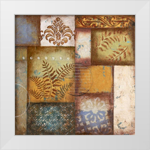 Circular Gold White Modern Wood Framed Art Print by Osborne, Susan