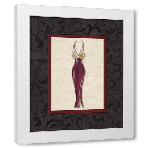 Fashion Dress II White Modern Wood Framed Art Print by Osborne, Susan