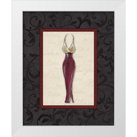 Fashion Dress II White Modern Wood Framed Art Print by Osborne, Susan