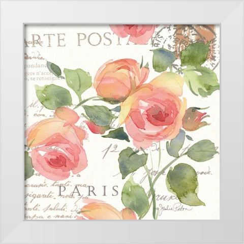 La Vie En Rose I White Modern Wood Framed Art Print by Paton, Julie