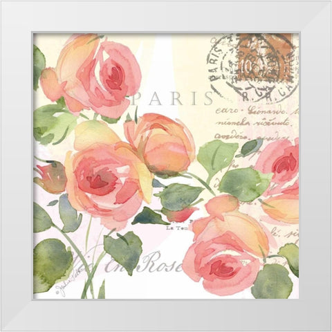 La Vie En Rose II White Modern Wood Framed Art Print by Paton, Julie