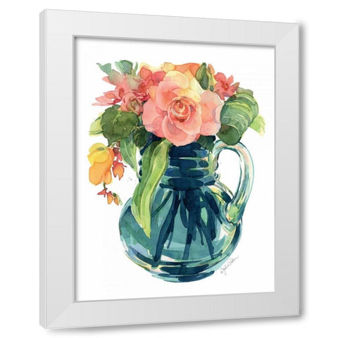 Rose Bouquet I White Modern Wood Framed Art Print by Paton, Julie