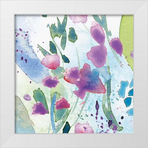 Wildflower Dance I White Modern Wood Framed Art Print by Paton, Julie