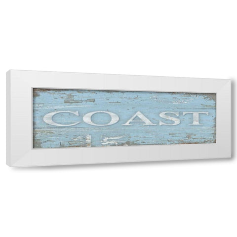 Coast Sign White Modern Wood Framed Art Print by Paton, Julie