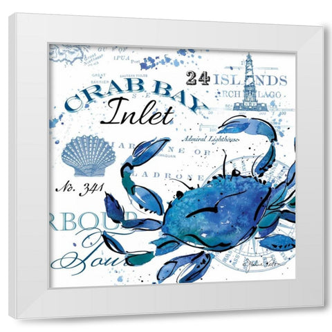 Crab Bay Inlet White Modern Wood Framed Art Print by Paton, Julie