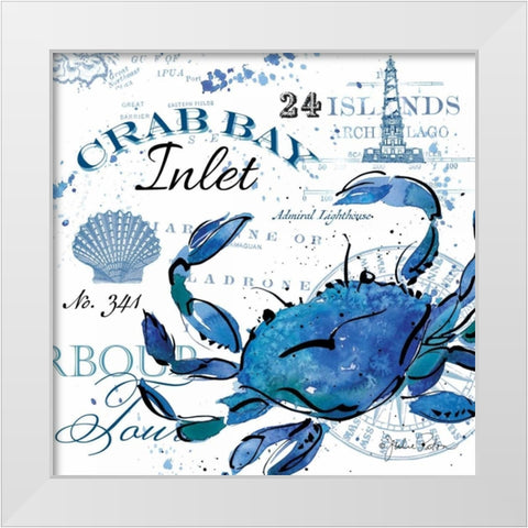 Crab Bay Inlet White Modern Wood Framed Art Print by Paton, Julie