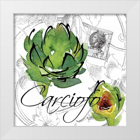 Alfresco Italia I White Modern Wood Framed Art Print by Paton, Julie