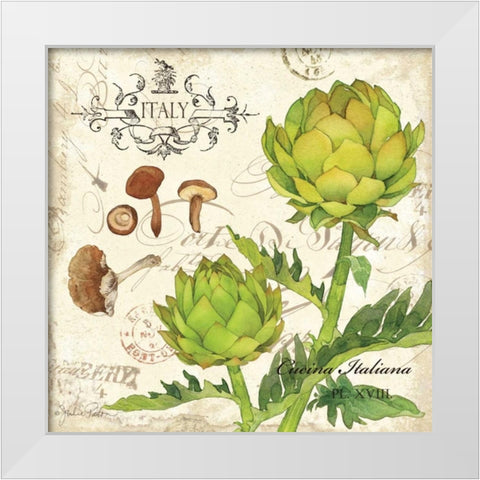 Cucina Italiana I White Modern Wood Framed Art Print by Paton, Julie