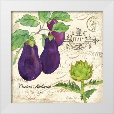 Cucina Italiana II White Modern Wood Framed Art Print by Paton, Julie