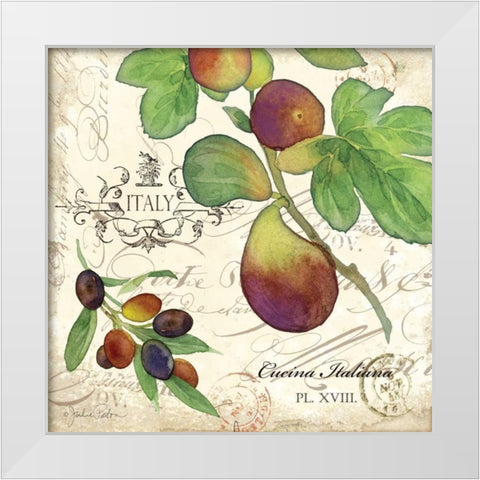 Cucina Italiana III White Modern Wood Framed Art Print by Paton, Julie