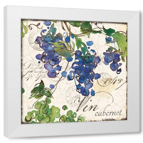 Vin Sq I White Modern Wood Framed Art Print by Paton, Julie