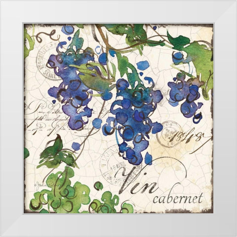 Vin Sq I White Modern Wood Framed Art Print by Paton, Julie