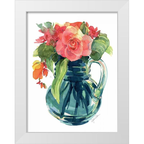 Bright Rose Bouquet I White Modern Wood Framed Art Print by Paton, Julie