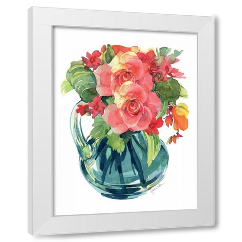 Bright Rose Bouquet II White Modern Wood Framed Art Print by Paton, Julie