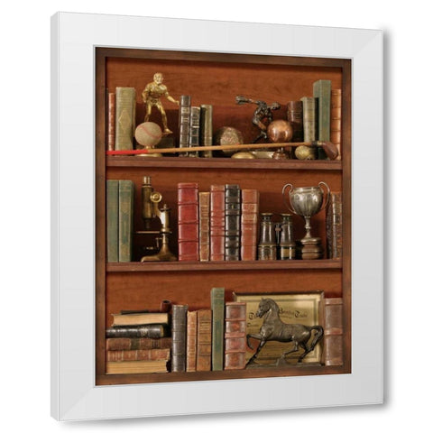 Librairie IV White Modern Wood Framed Art Print by Pela Design