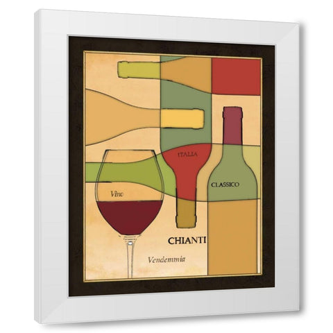 Wine Cellar I White Modern Wood Framed Art Print by Pela Design