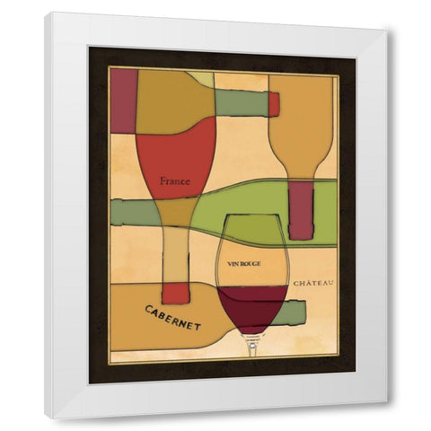 Wine Cellar II White Modern Wood Framed Art Print by Pela Design