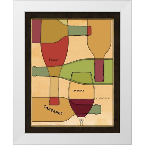 Wine Cellar II White Modern Wood Framed Art Print by Pela Design