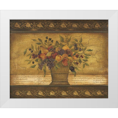 Old World Abundance I White Modern Wood Framed Art Print by Poloson, Kimberly