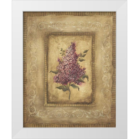 Savin Lilac White Modern Wood Framed Art Print by Poloson, Kimberly