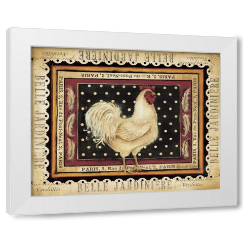 Jaunty Plumerie I White Modern Wood Framed Art Print by Poloson, Kimberly