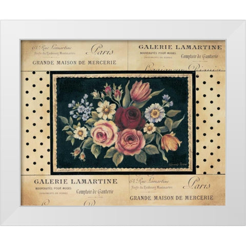 Vintage Bouquet I White Modern Wood Framed Art Print by Poloson, Kimberly