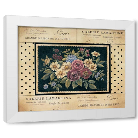 Vintage Bouquet II White Modern Wood Framed Art Print by Poloson, Kimberly