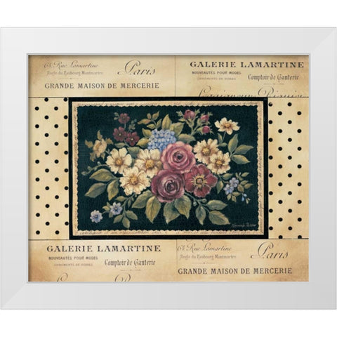 Vintage Bouquet II White Modern Wood Framed Art Print by Poloson, Kimberly
