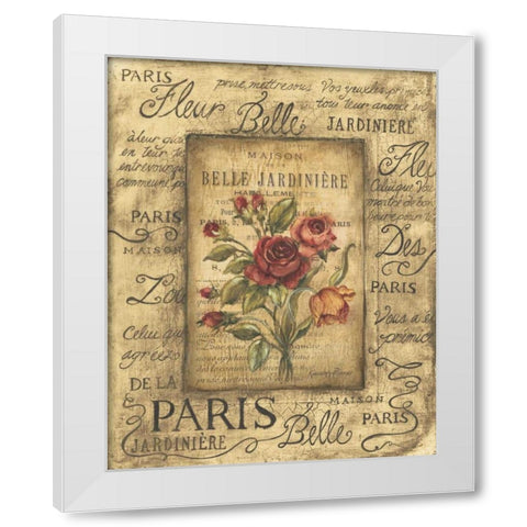 Bel Bouquet I White Modern Wood Framed Art Print by Poloson, Kimberly