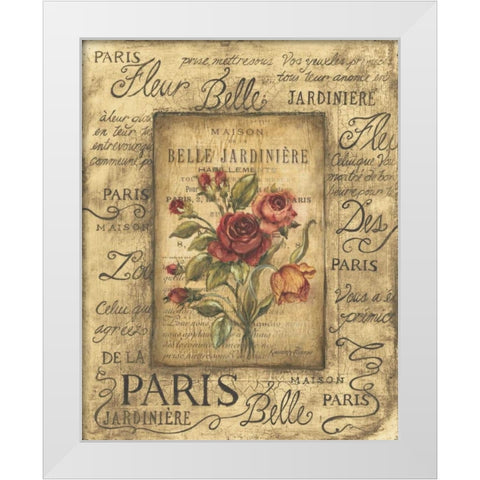 Bel Bouquet I White Modern Wood Framed Art Print by Poloson, Kimberly