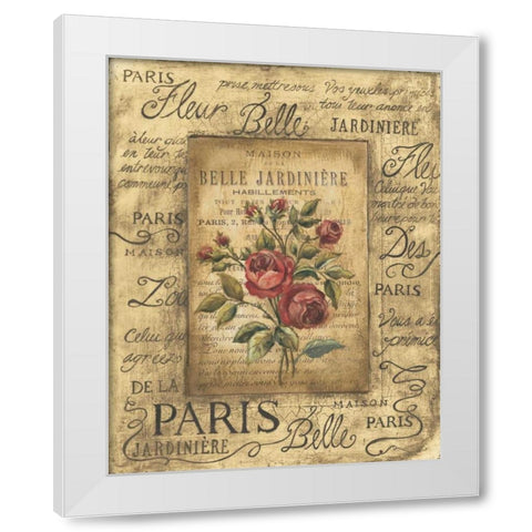 Bel Bouquet II White Modern Wood Framed Art Print by Poloson, Kimberly
