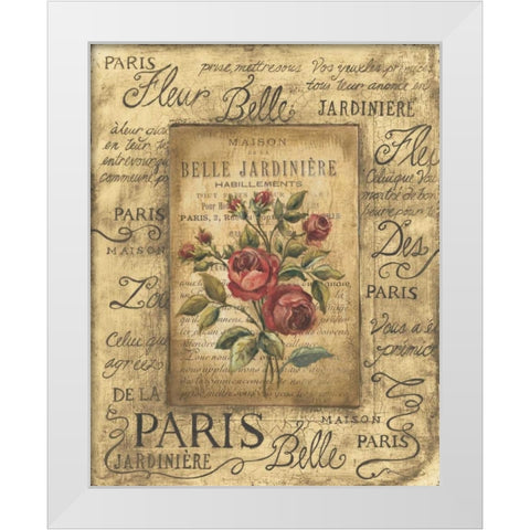 Bel Bouquet II White Modern Wood Framed Art Print by Poloson, Kimberly