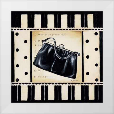 Shopping II White Modern Wood Framed Art Print by Poloson, Kimberly