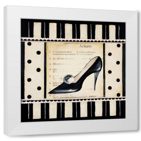 Achats I White Modern Wood Framed Art Print by Poloson, Kimberly