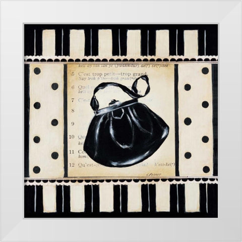 Achats II White Modern Wood Framed Art Print by Poloson, Kimberly