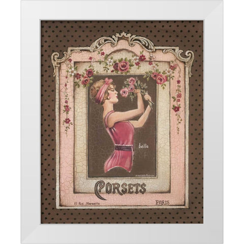 Corsets I White Modern Wood Framed Art Print by Poloson, Kimberly