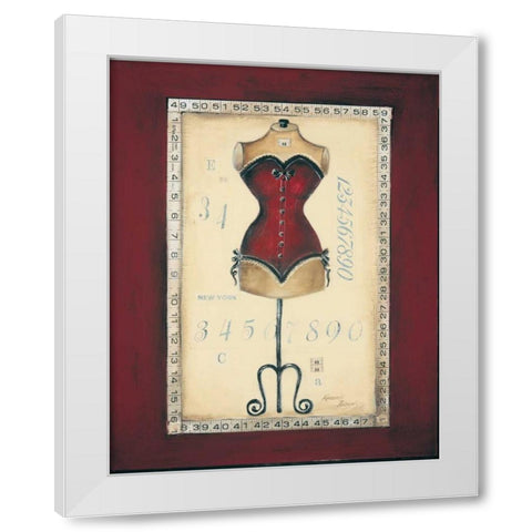 Taille de Robe I White Modern Wood Framed Art Print by Poloson, Kimberly