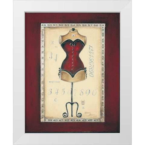 Taille de Robe I White Modern Wood Framed Art Print by Poloson, Kimberly